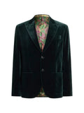 ETRO single-breasted jacket in stretch cotton velvet