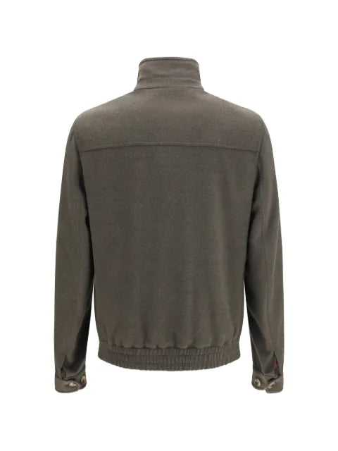 Brunello Cucinelli virgin wool beaver cloth bomber jacket with zipper