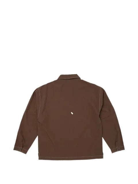 Satta Drop contrast-stitch overshirt