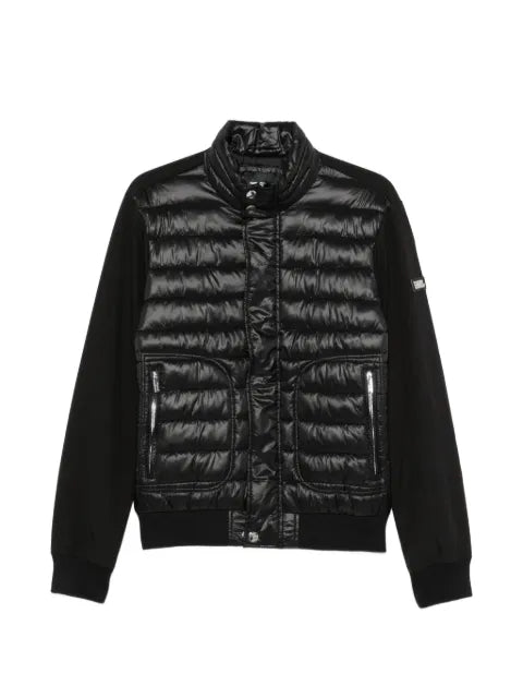 Karl Lagerfeld quilted-panel zip-up jacket