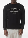MAUVAIS logo-print crew neck sweater