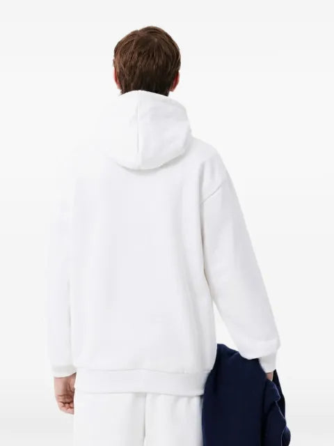Lacoste logo-patch drawstring hoodie