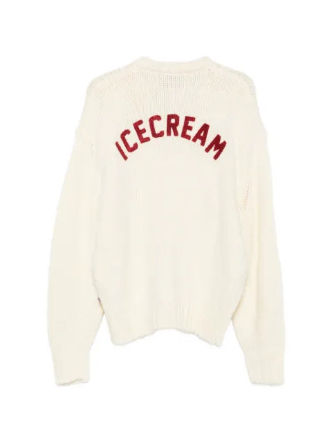 ICECREAM logo-embroidered V-neck cardigan