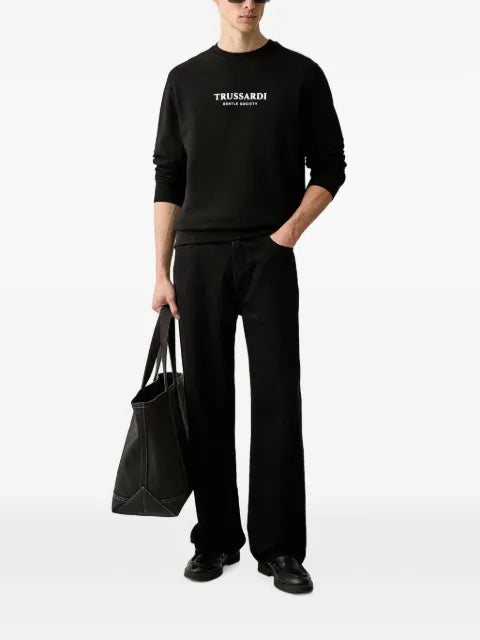 Trussardi logo-print crew-neck sweater