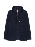 Eleventy hooded waffle-knit jacket