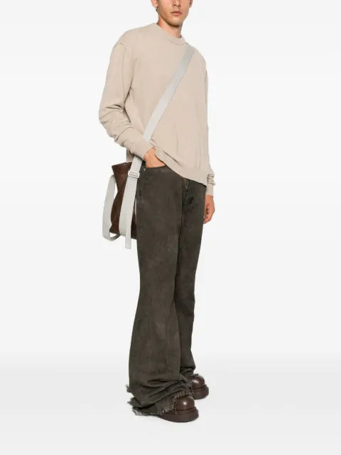 Rick Owens round-neck ribbed-knit sweater