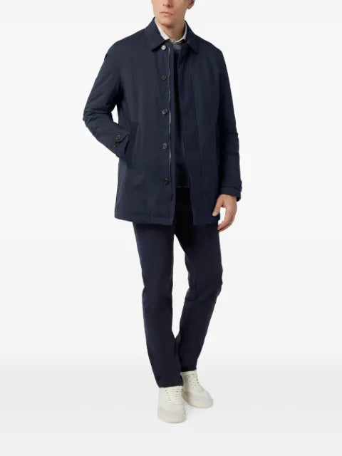Paul & Shark Typhoon Platinum suede-trim jacket