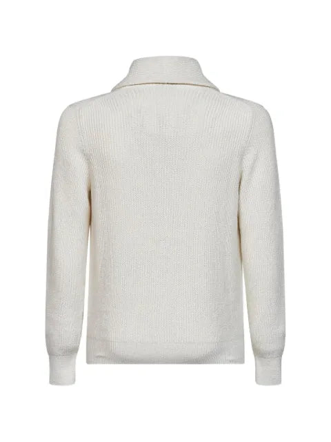 Brunello Cucinelli malfilé cotton English rib cardigan