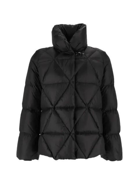 Fay argyle-quilted Gancio-fastening jacket