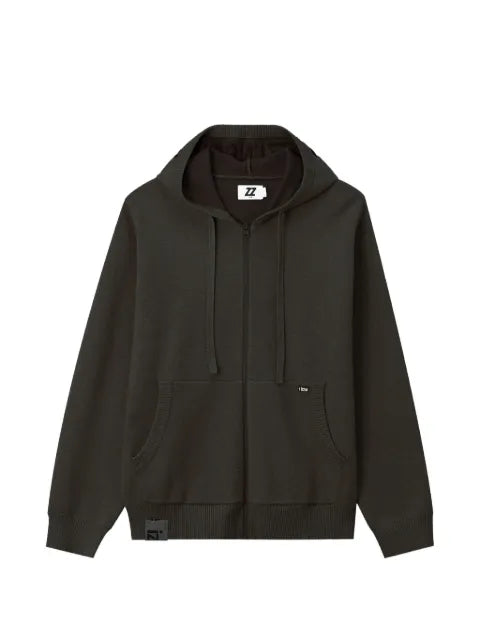 izzue logo-print zip-up hoodie