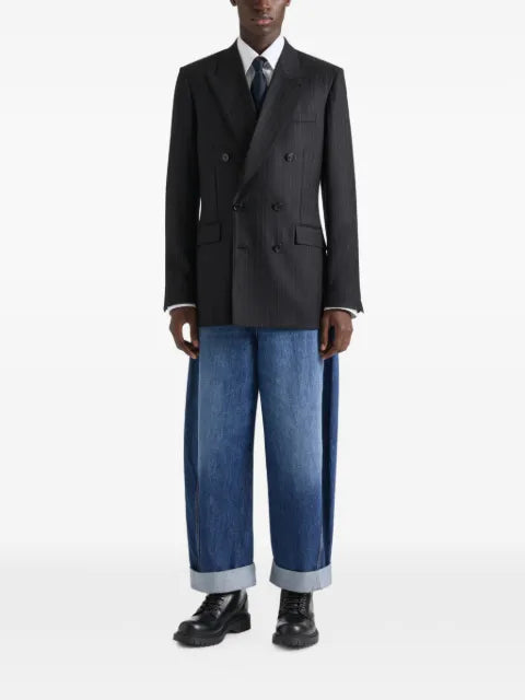 Givenchy double breasted fitted jacket in striped wool
