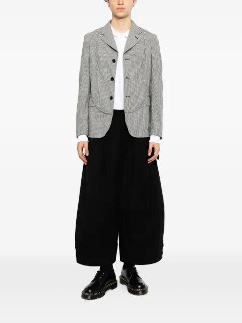 Black Comme Des Garçons houndstooth-pattern panelled jacket