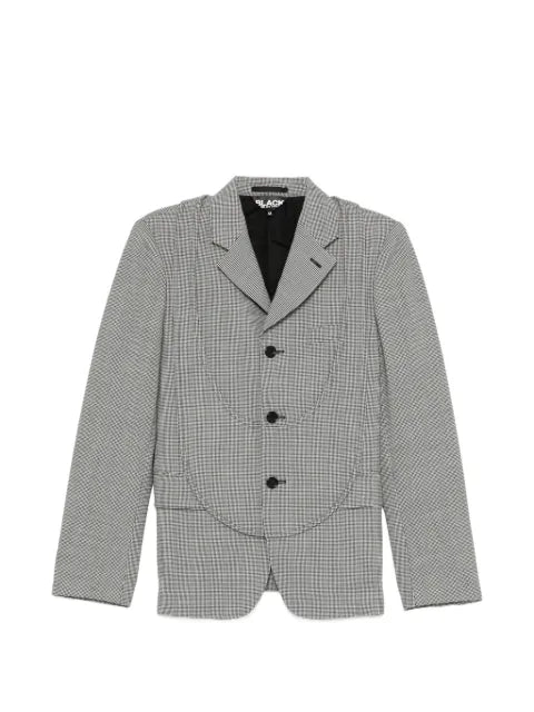 Black Comme Des Garçons houndstooth-pattern panelled jacket