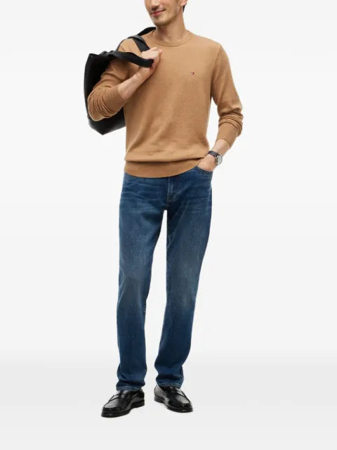 Tommy Hilfiger logo-embroidered crew-neck sweater