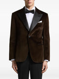 Peserico velvet peak-lapel blazer
