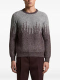 Peserico ribbed-knit two-tone sweater