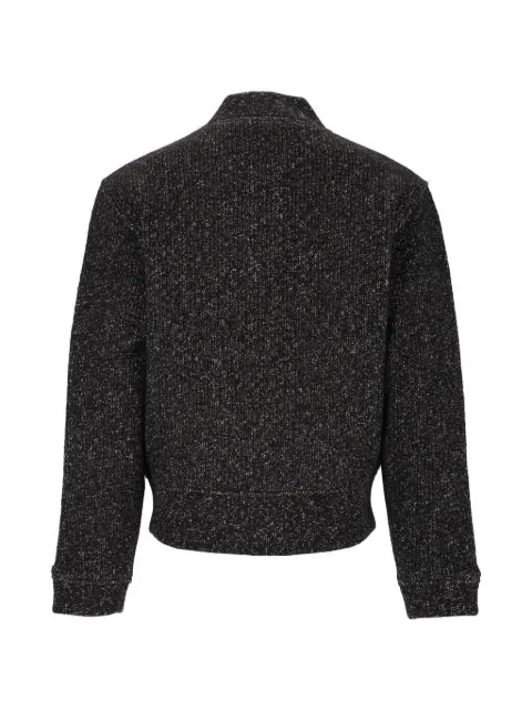 Emporio Armani Signature Capsule marl-knit zip-up jacket