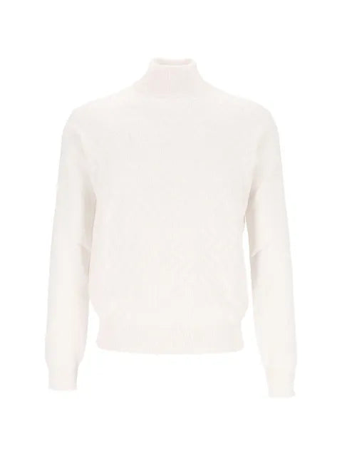 Corneliani intarsia-knit roll-neck sweater