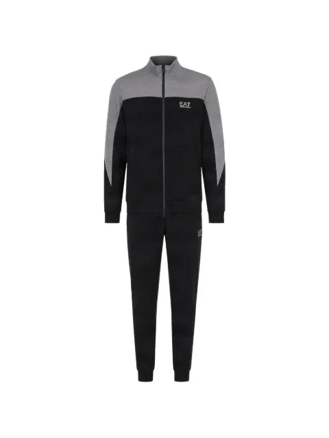 Ea7 Emporio Armani logo-print panelled tracksuit