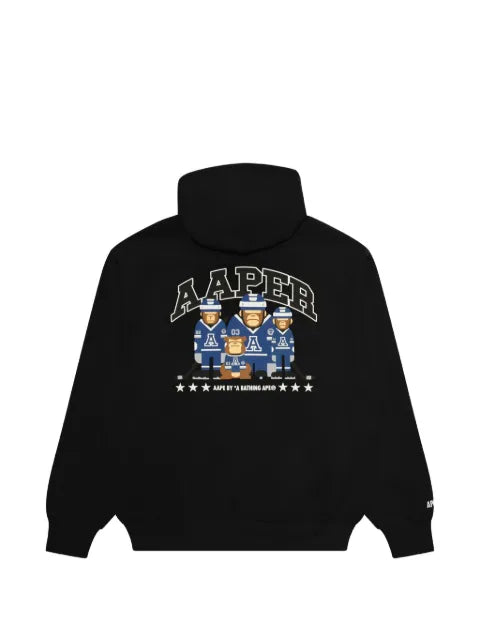 AAPE BY *A BATHING APE® AAPER graphic-print snap-button hoodie
