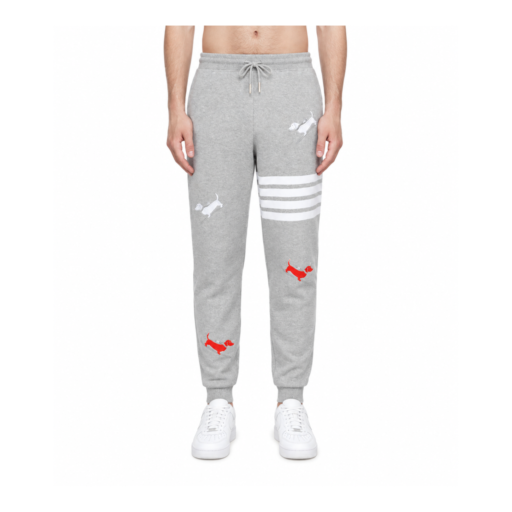 Thom Browne Style Dogs Sweatpants