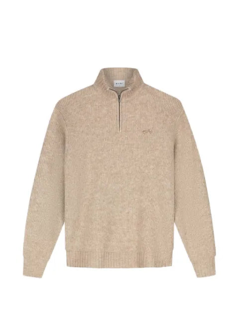OLAF ribbed-knit quarter-zip sweater