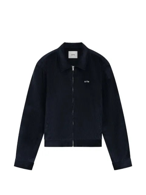 Arte Antwerp corduroy logo-embroidered jacket