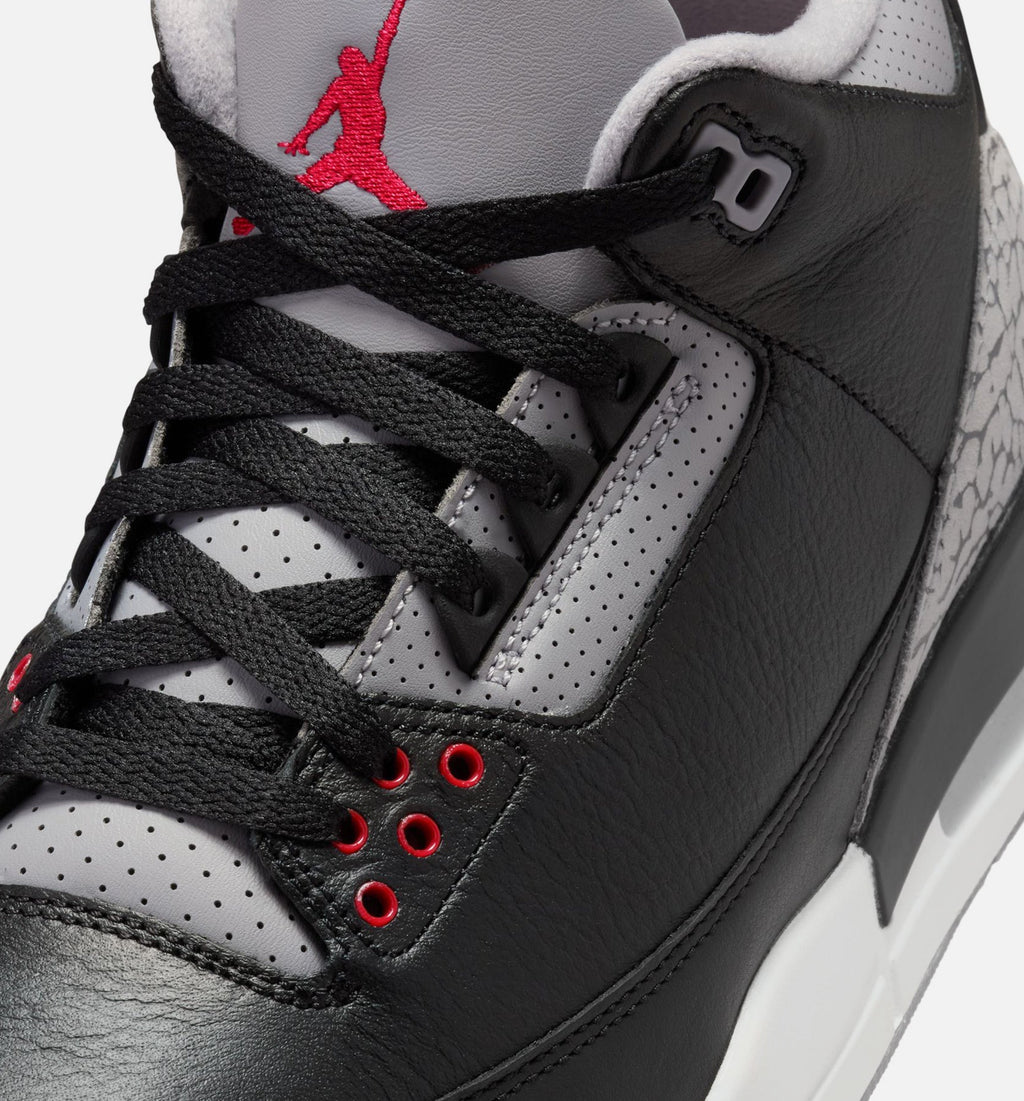 Air Jordan 3 Retro Black Cement | Men's Lifestyle Shoe | Black/Fire Red/Cement Grey/Summit White