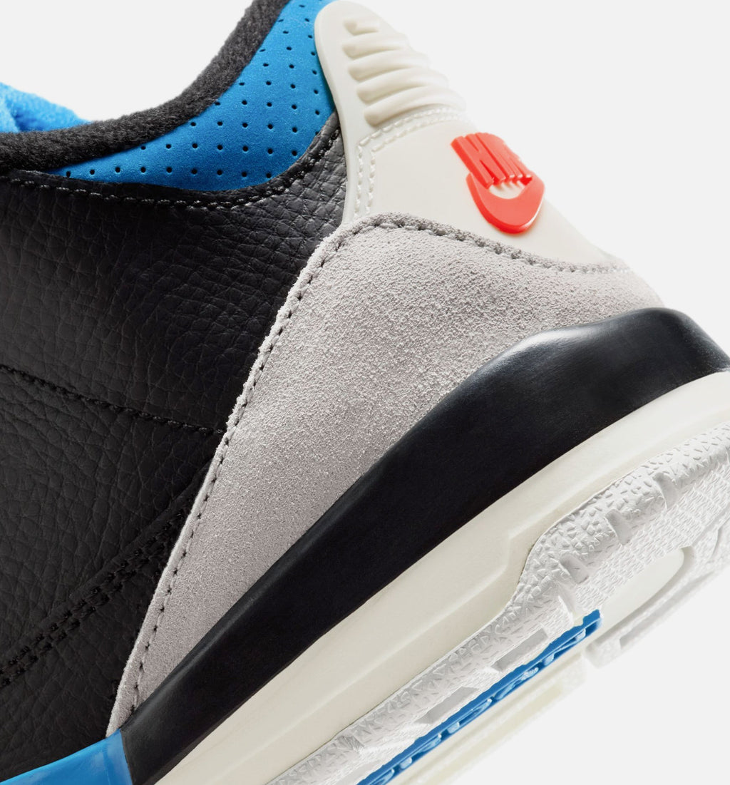 Air Jordan 3 Retro OG "Rare Air" Little Kids' Shoe – Black/Chile Red/Neutral Grey