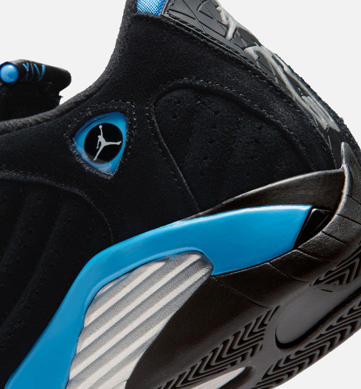 Air Jordan 14 Retro Black University Blue Big Kids' Lifestyle Shoes - Black/White/University Blue