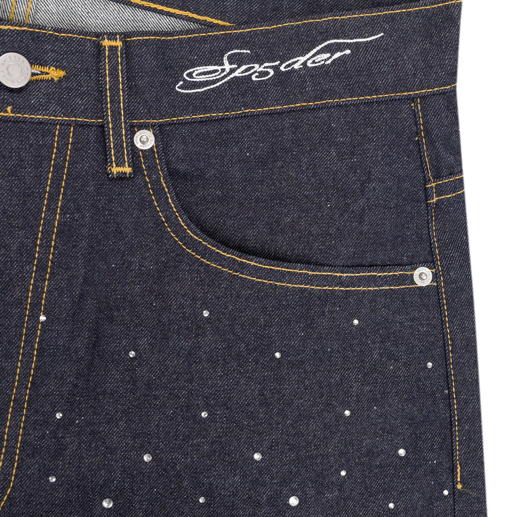 Indigo Star Dust Denim Shorts