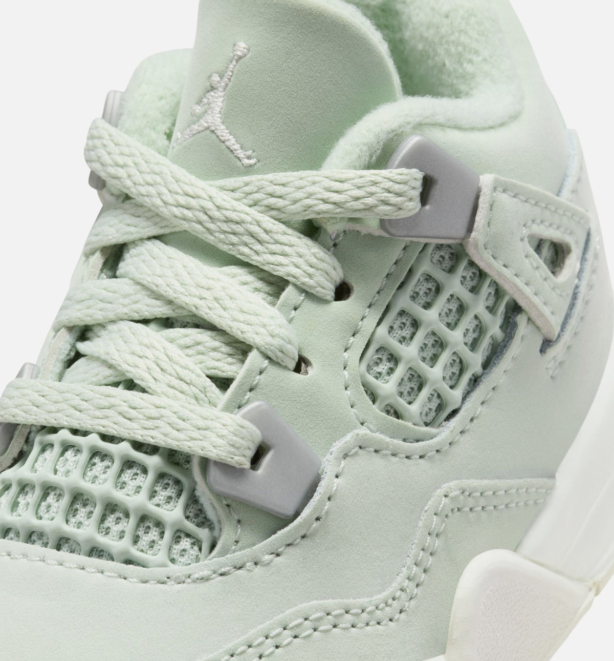 Air Jordan 4 Retro Abundance Infant & Toddler Lifestyle Shoe - Seafoam/Sail/Metallic Silver