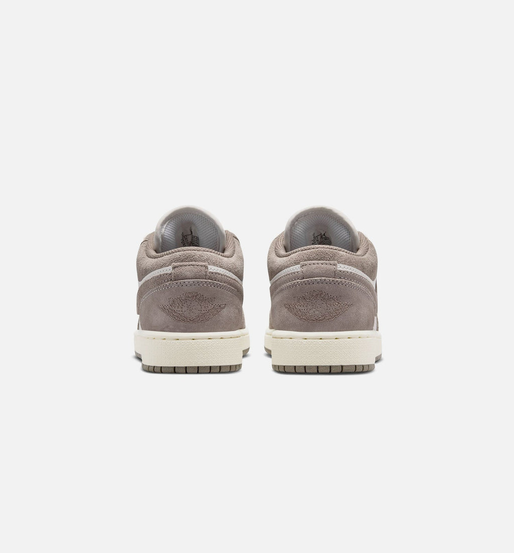 Air Jordan 1 Low Grade School Shoes - Olive Grey/Enigma Stone