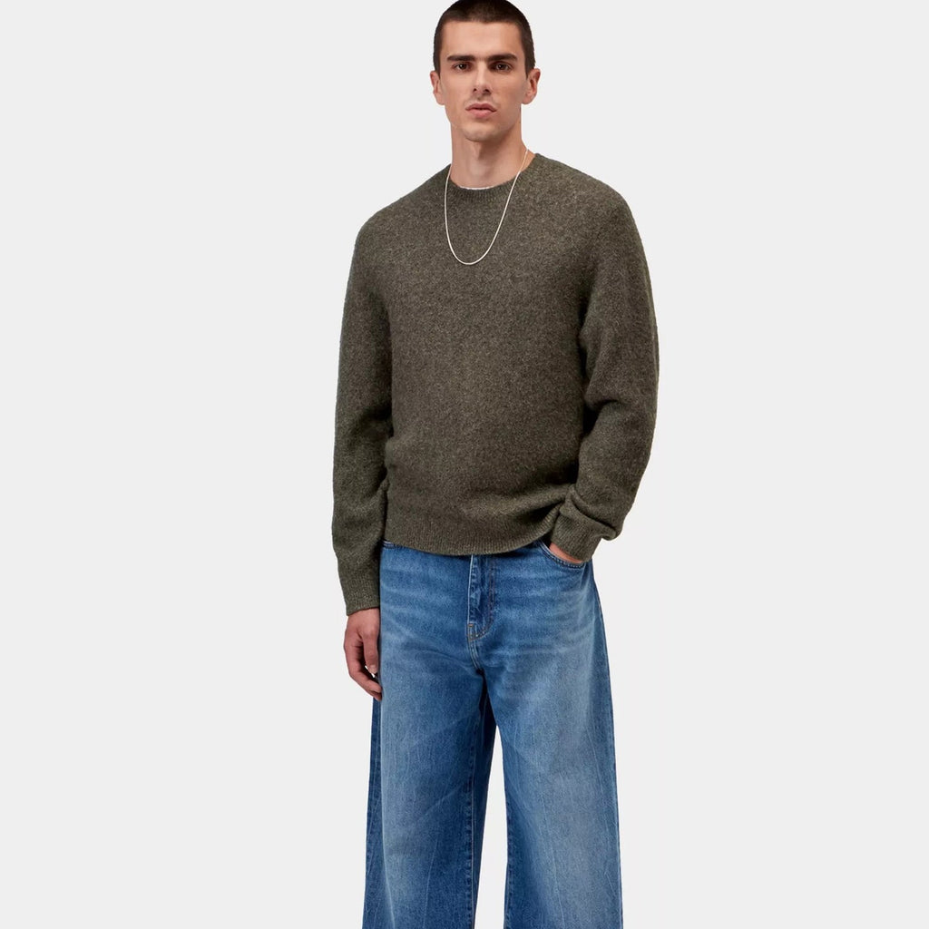 Carhartt WIP Curtis Sweater: Tangled Shungite