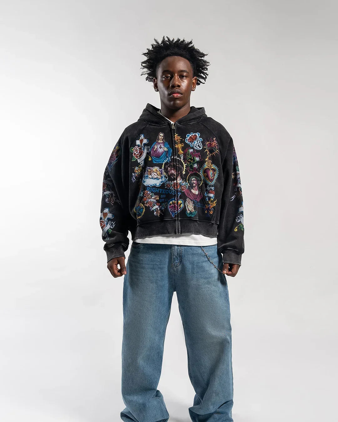 We Are Righteous Risen King Black Zip UP