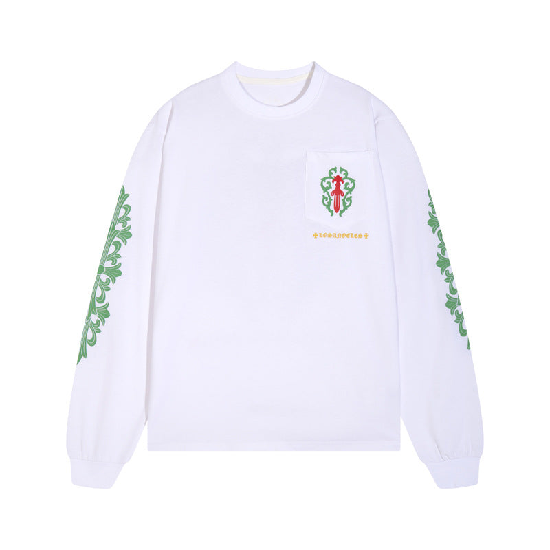 CHH Chrome Heart T Shirts Rose Cross Vine Sword Long Sleeve