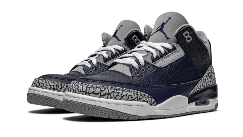 Air Jordan 3 Retro 'Georgetown' – Hoya Blue & Stealth Grey AJ3 Honoring Georgetown University’s Basketball Legacy & Patrick Ewing’s Roots