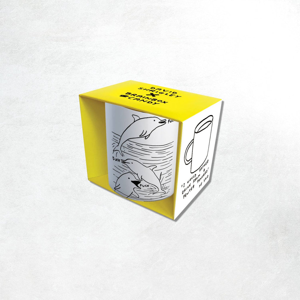 David Shrigley Mug: Dolphin Fuck