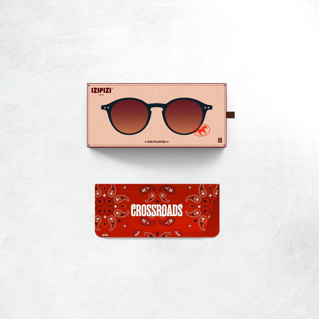 Izipizi Sun Glasses #D: Black Road Brown Shading Lenses