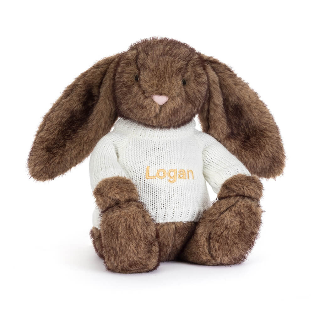 Hoppleston Luxe Bunny with Personalized Cream Jumper