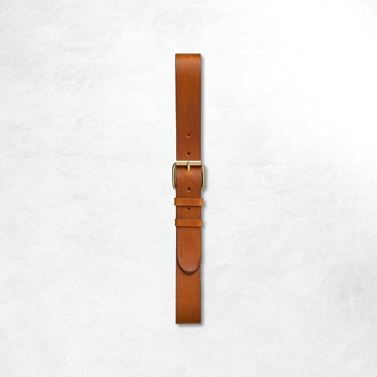 Nudie Jeans Pedersson Leather Belt: Toffee Brown