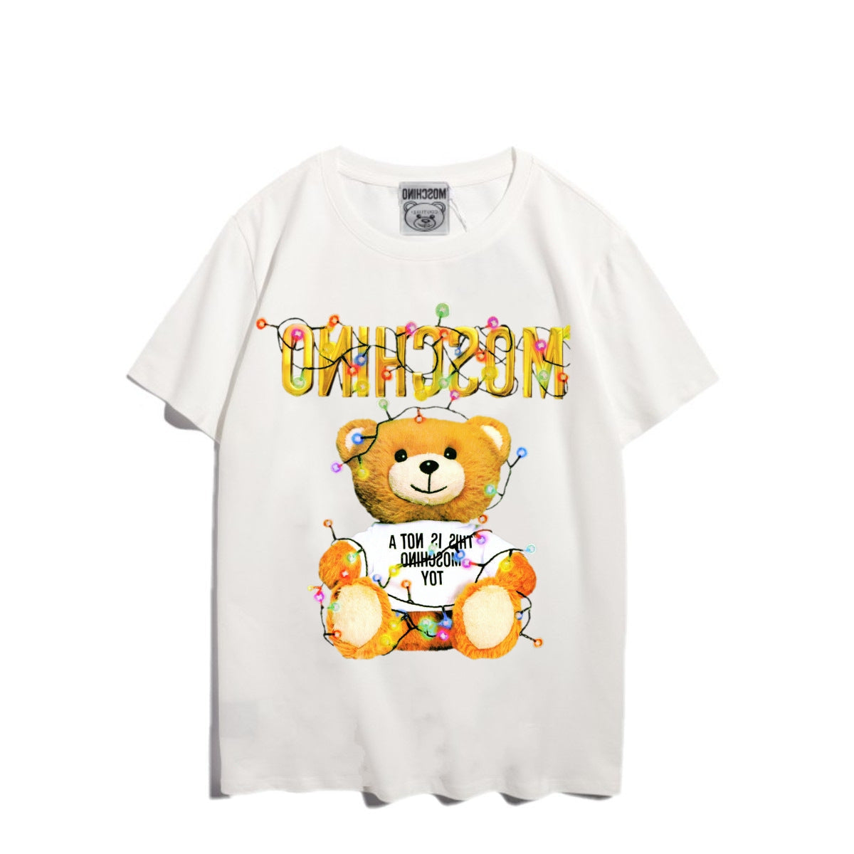 Moschino T-shirt Bear Printed Short-Sleeved T-shirt Couple Wear