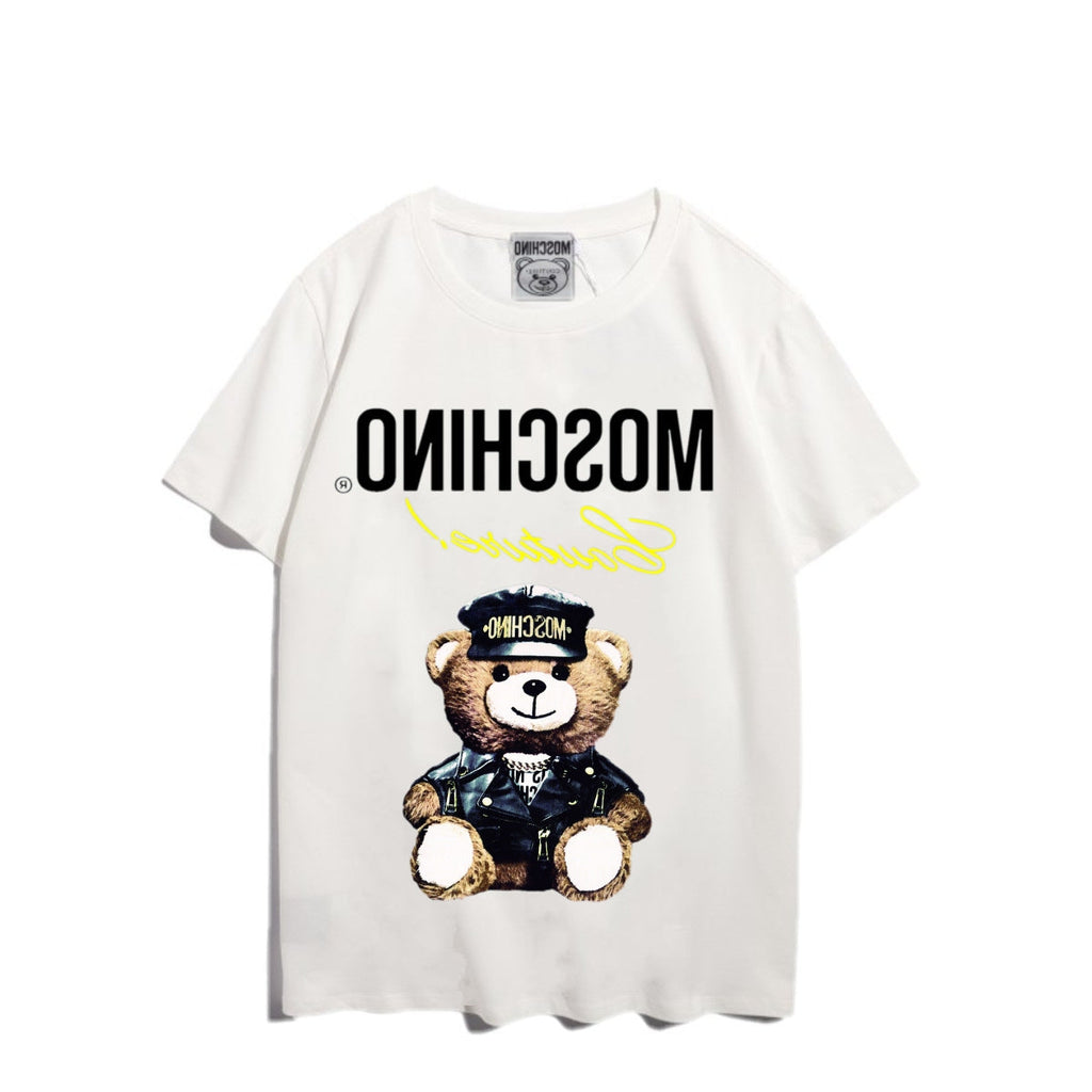 Moschino T-shirt Bear Printed Short-Sleeved T-shirt Couple Wear