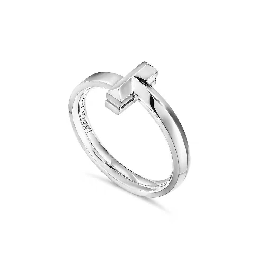 Tiffany Style Knot Cubic Zirconia 18K Gold-Plated Ring