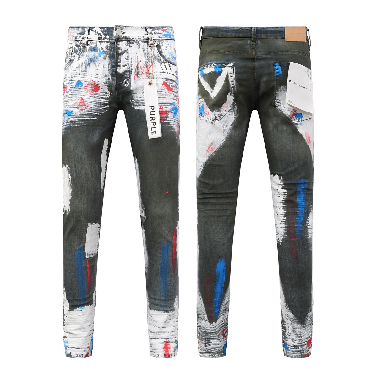 Purple Brand Paint Splash Loose Denim Jeans Unisex
