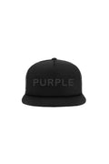 P902 5 PANEL HAT - Black Lettermark