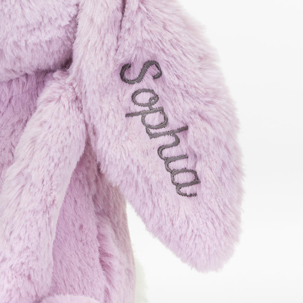Personalized Bashful Lilac Bunny Medium