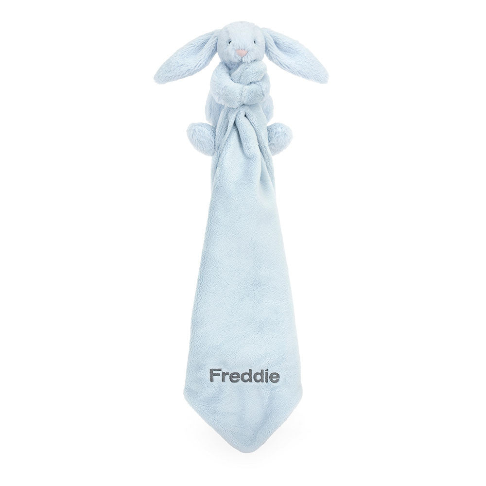 Personalized Bashful Blue Bunny Soother