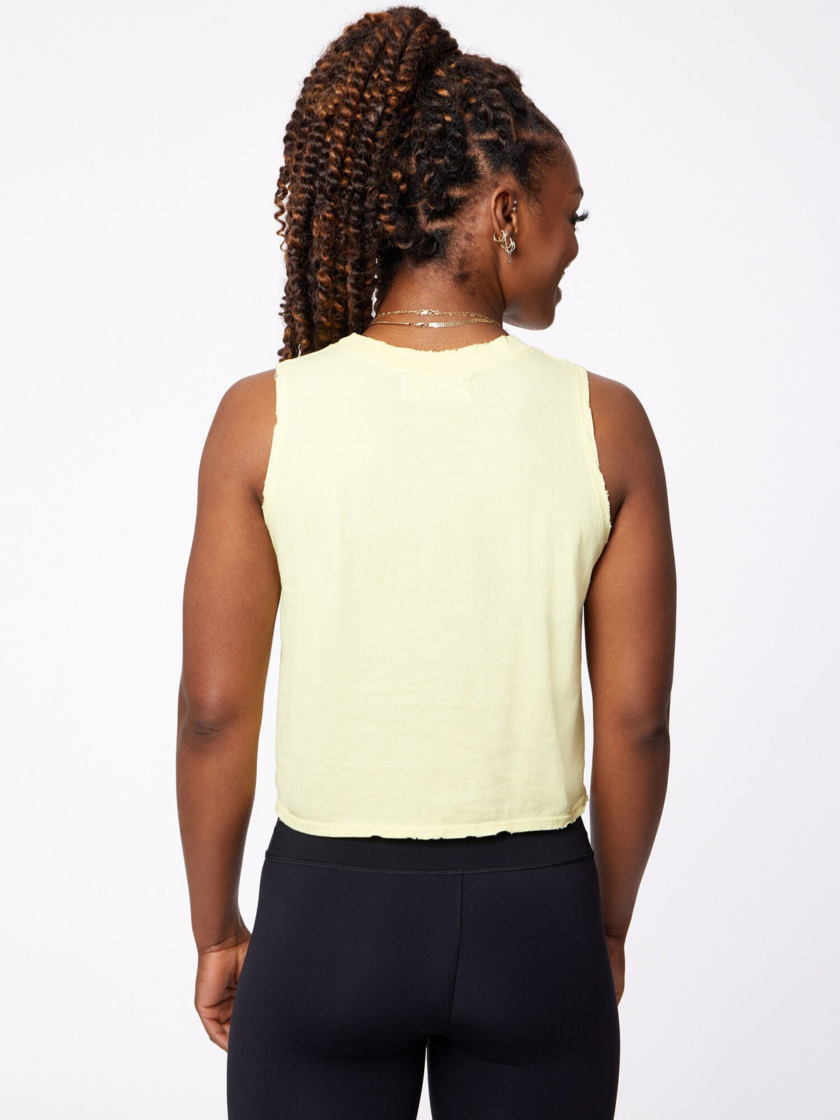 DYLAN CROP TANK YELLOW