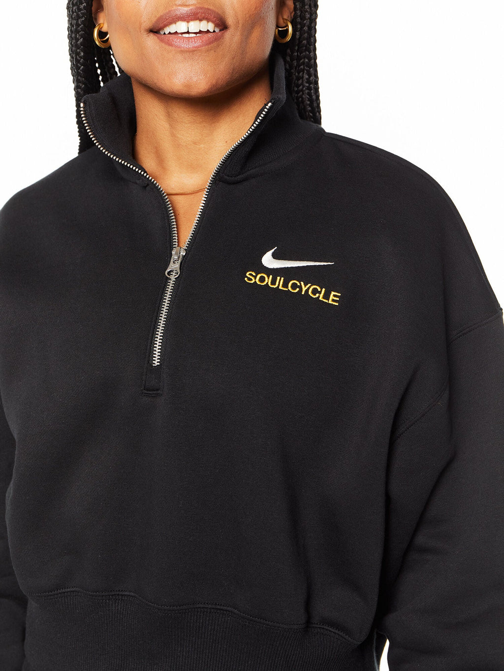 1/2-Zip Crop Sweatshirt